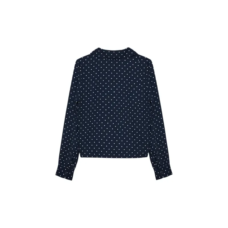 ARITZIA Sunday Best Reunion Blouse Shirt Women's Admiral White/Marine Blue White-1