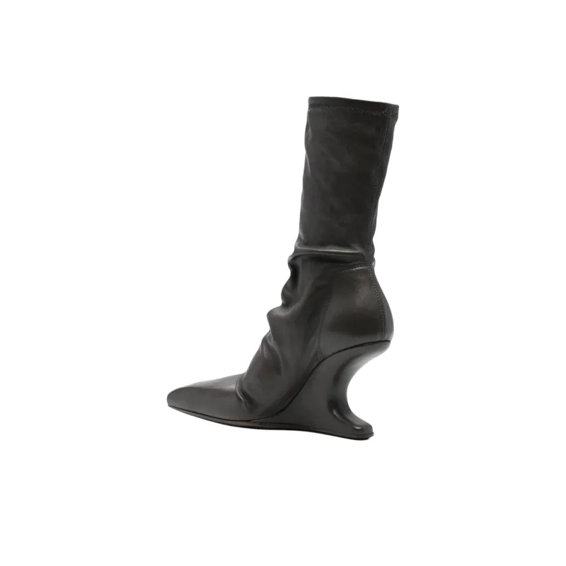 RICK OWENS/RO Cantilever Ankle Boots 8.5cm Women's Black-4