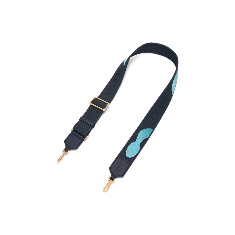 LOEWE Anagram Jacquard With Calfskin Bag Strap Women's Deep Ink & Sky Blue-0