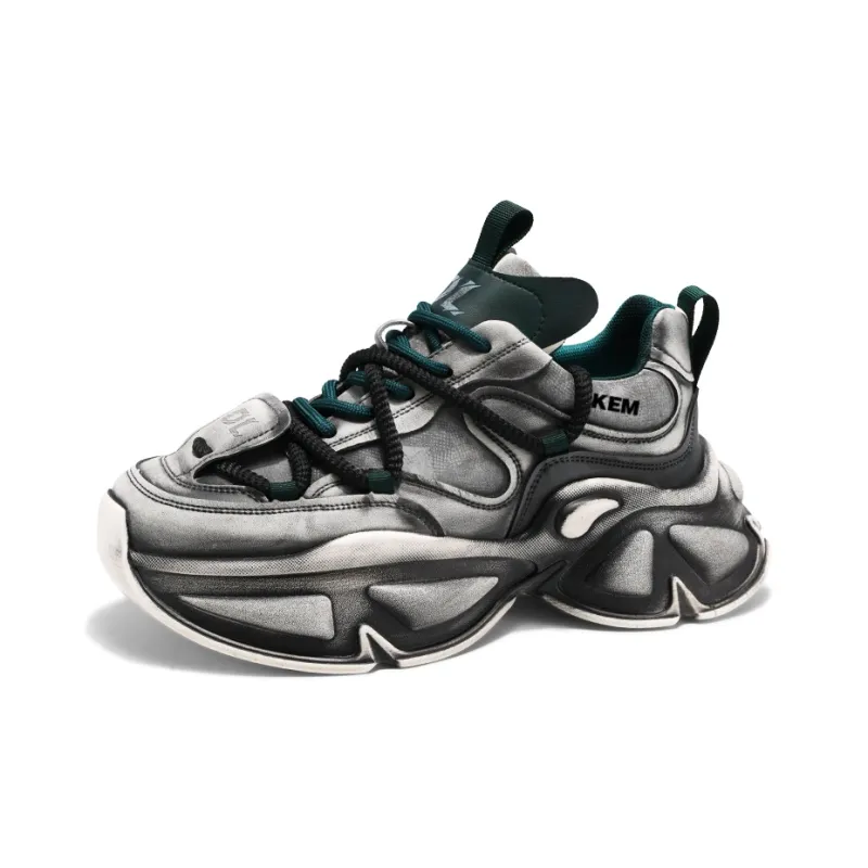 JKEM Cushioned Wear Resistant Height Increasing Low Top Chunky Sneakers Men's-11