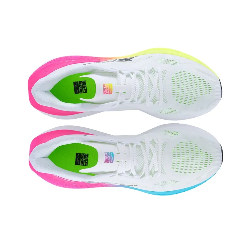 BMAI Jingtan Mix 2.0 Mid Top Running Shoes Men's White Pink Yellow Blue-4