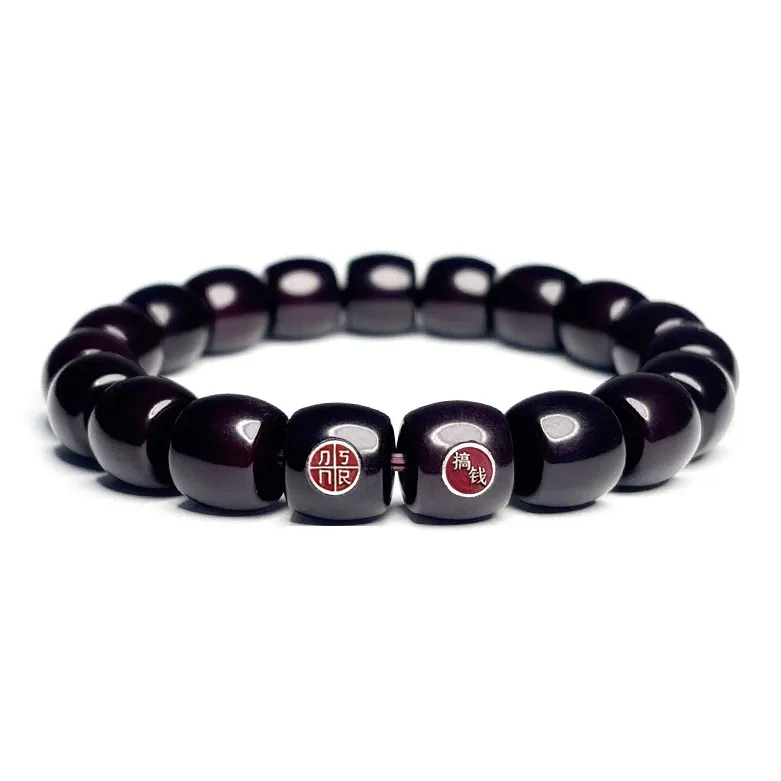 MOUNTAINS AND MANS Bodhi Root New Chinese Style Good Luck Beaded Bracelet Unisex-6