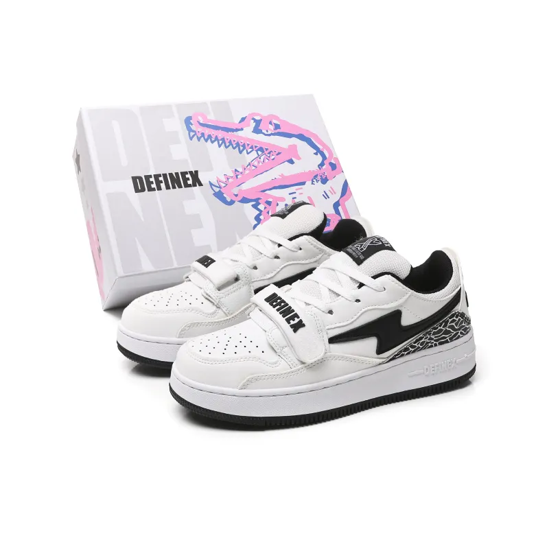 DEFINEX Low-Top Skateboard Shoes Unisex White-7