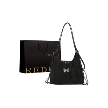 REDOO Mercerized Velour Backpack Crossbody Bag Shoulder Bag Women's Silver/Ecru/Pink/Green/Black