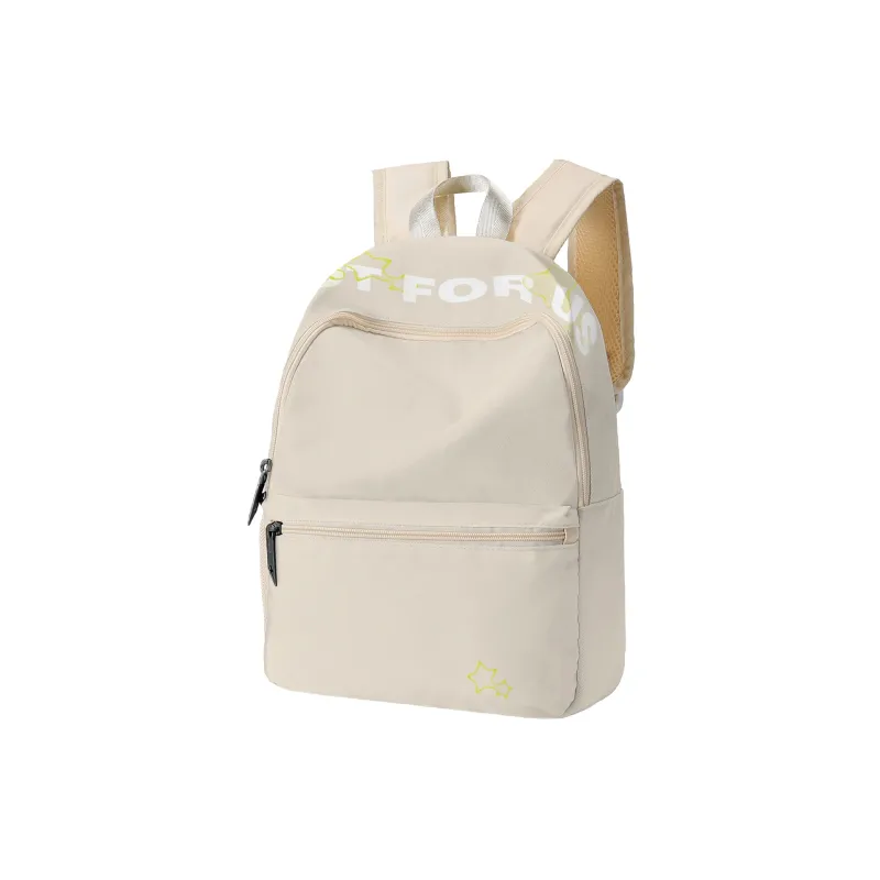 QRST NOT For US Collaboration Polyester Backpacks Unisex Apricot-1