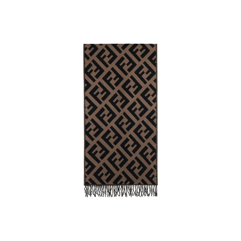 FENDI Jacquard Knit Ff Logo Scarf-0