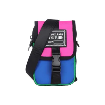 VERSACE JEANS COUTURE Nylon Shoulder Bag Crossbody Bag Mini Men's Pink Blue Multicolor