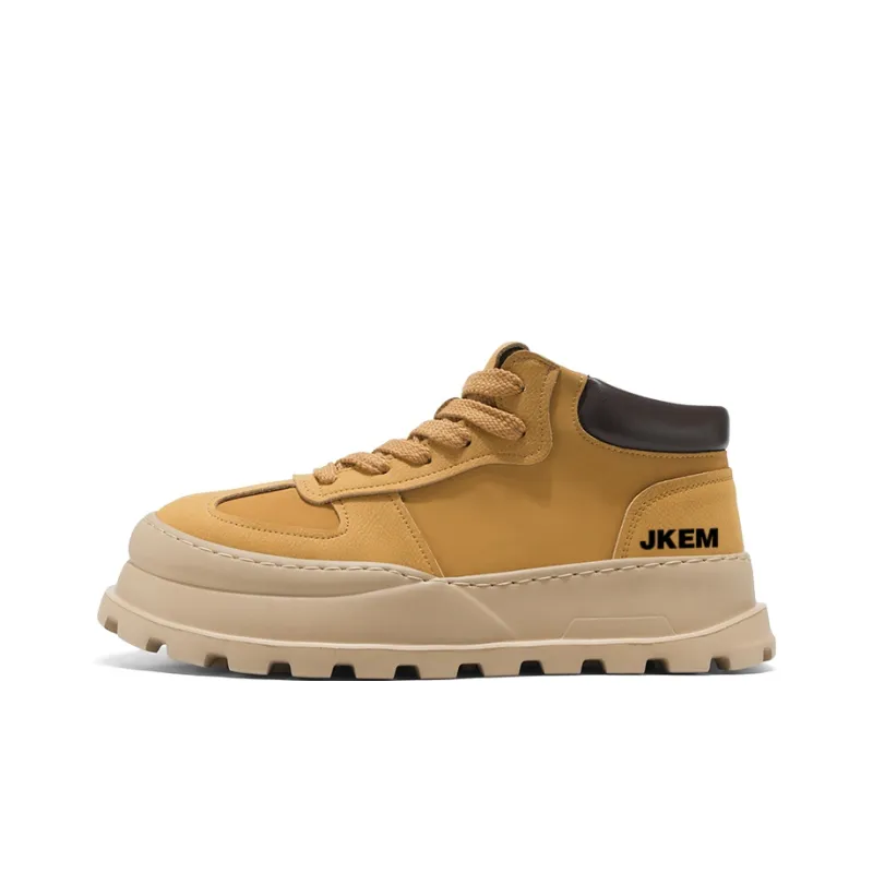 JKEM Anti Slip And Wear Resistant Height Increasing Mid Top Casual Shoes Men's-5