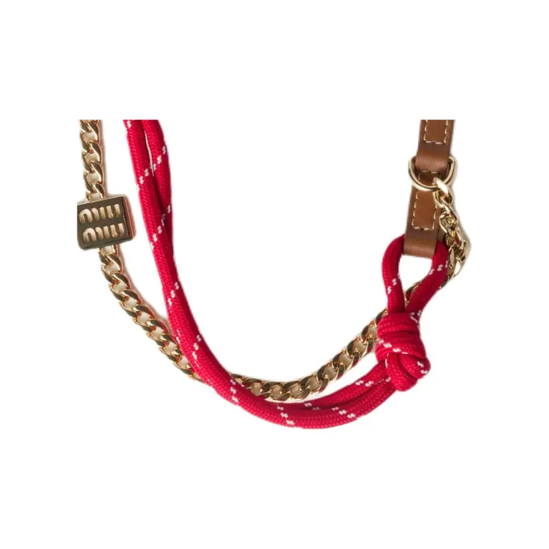 MIU MIU Leather, Metal, Calfskin Pendants Unisex Gold-2