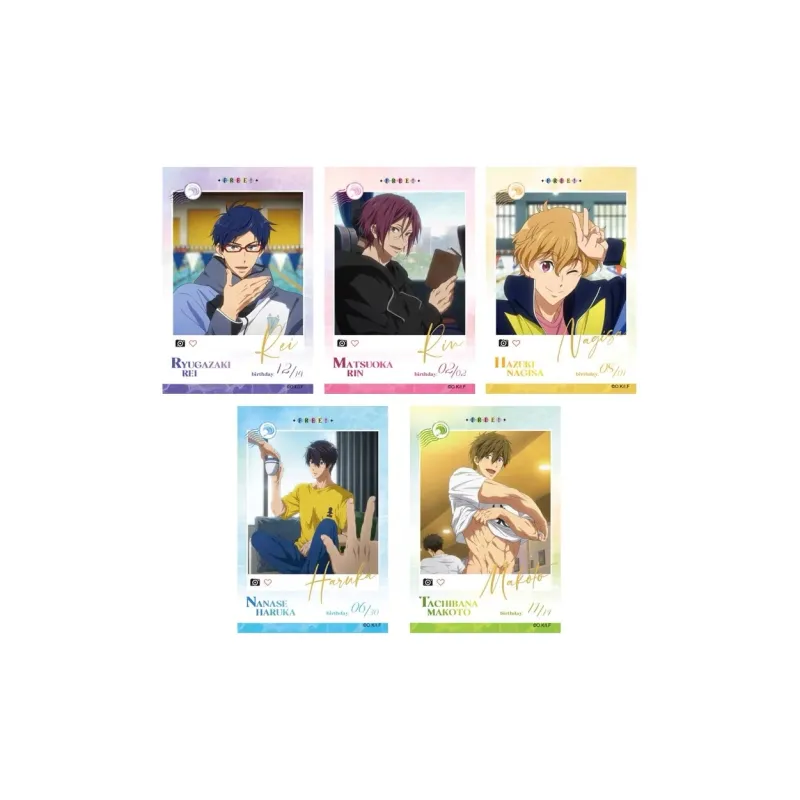 MOUXUYY Shingo Rin Makoto Tachibana And Seven Sora Laser Gold Foil Photo Cards-1