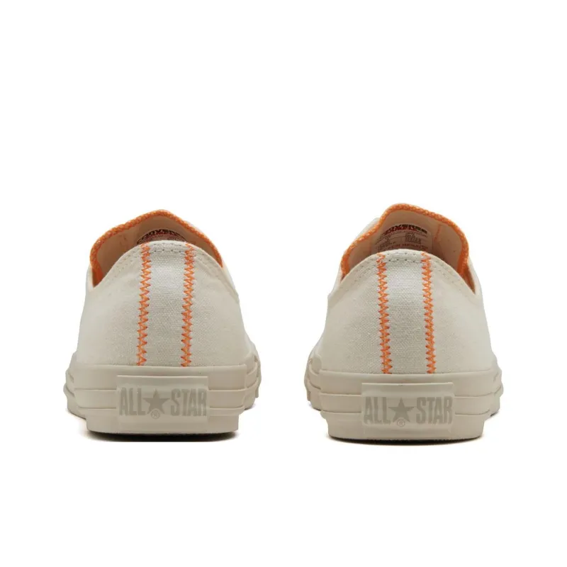 Converse All Star Anti Slip Wear Resistant Low Top Canvas Shoes Men's White Orange-3
