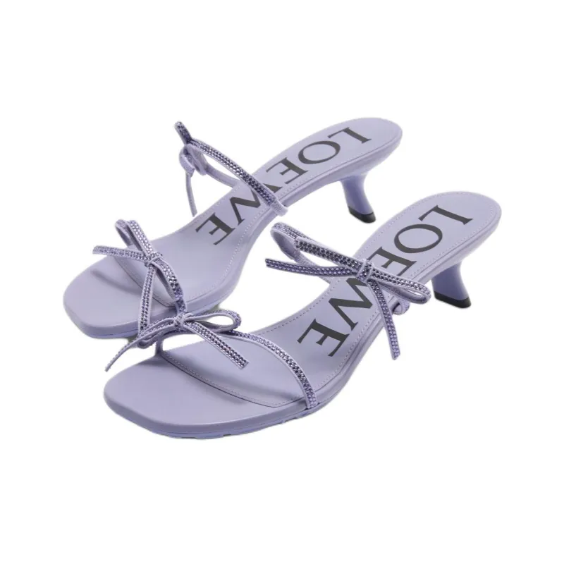 LOEWE Petal Slide Slippers 4.5cm Women's Purple-2