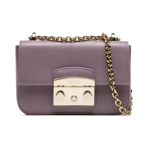 Furla Leather Crossbody Bag, Shoulder Bag Women's Light Purple