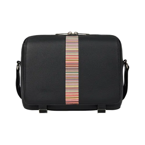 Paul Smith Leather Messenger Bag Crossbody Bag Shoulder Bag Men's Black