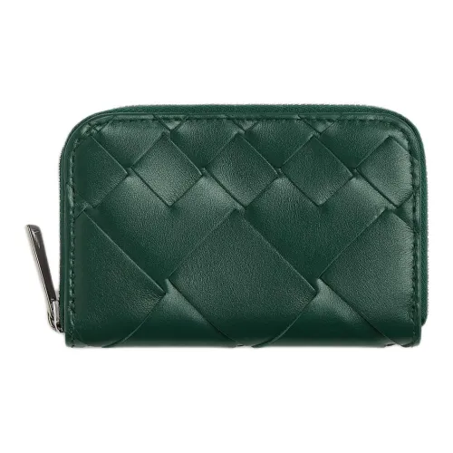 Bottega Veneta Intrecciato Calfskin Coin Purse Men's Emerald Green
