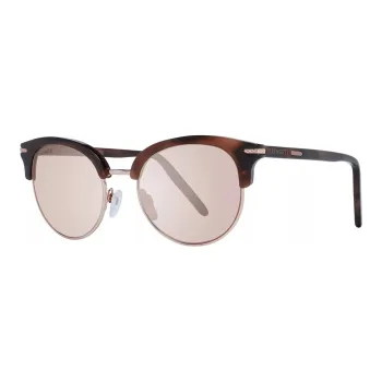 Serengeti Acetate Plastic Metal Oval Sunglasses Women's Brown