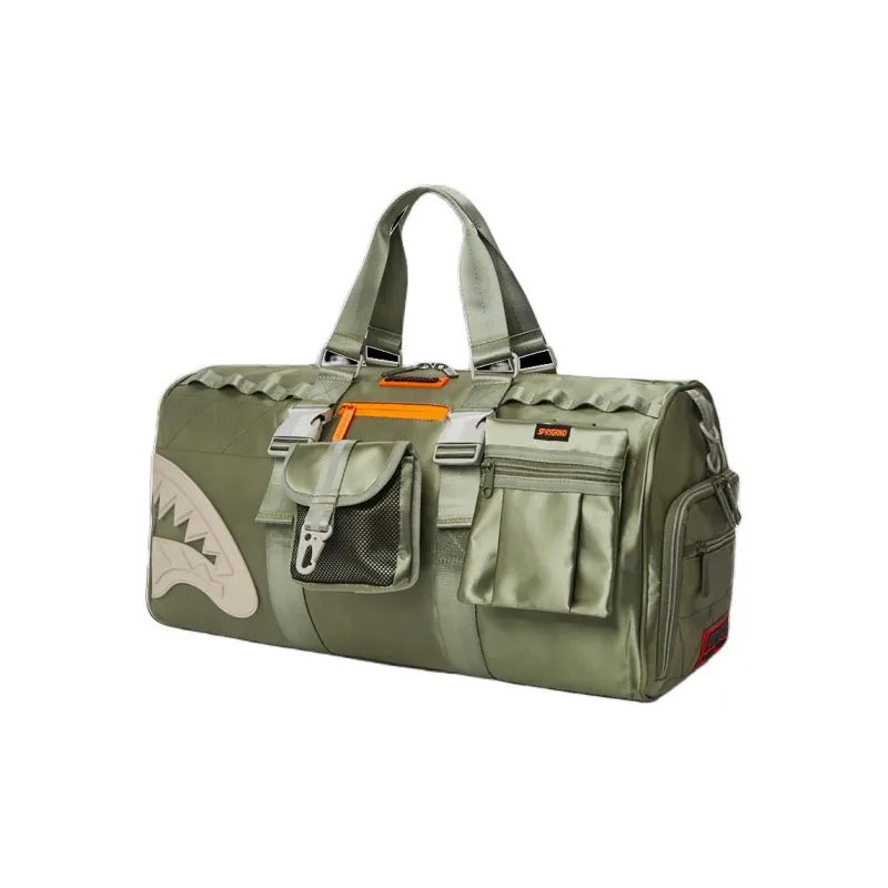 SPRAYGROUND Polyester Portable Travel Bag Unisex Green-2