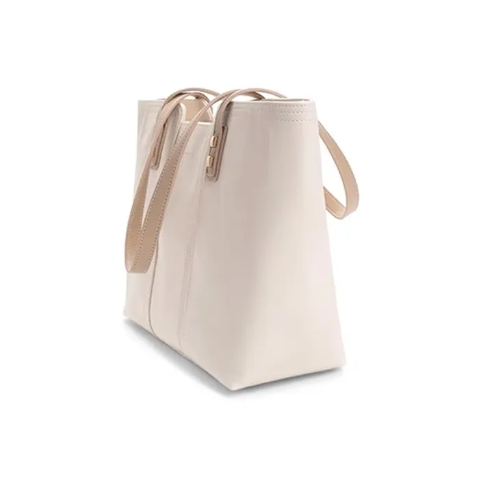 CLEVER& KETCH PU Tote Shoulder Bag Regular Women's Ecru/Black-2