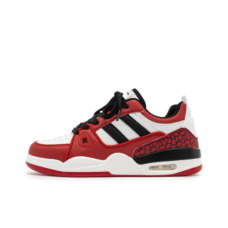 WELKIN&WZWJ Skateboard Shoes Unisex Low Top White Blue Red-8