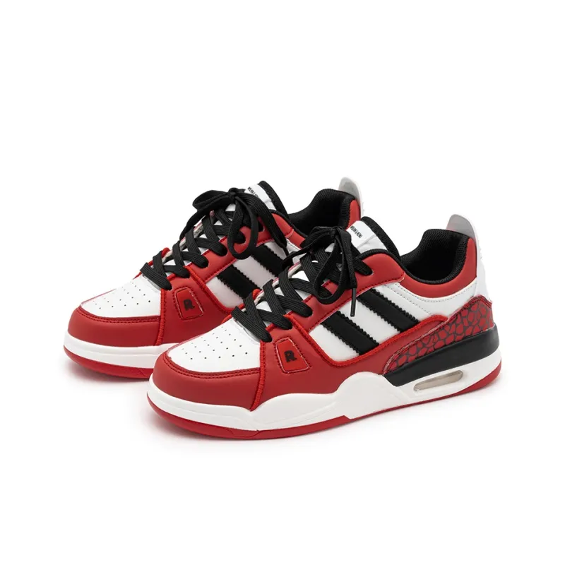 WELKIN&WZWJ Skateboard Shoes Unisex Low Top White Blue Red-10