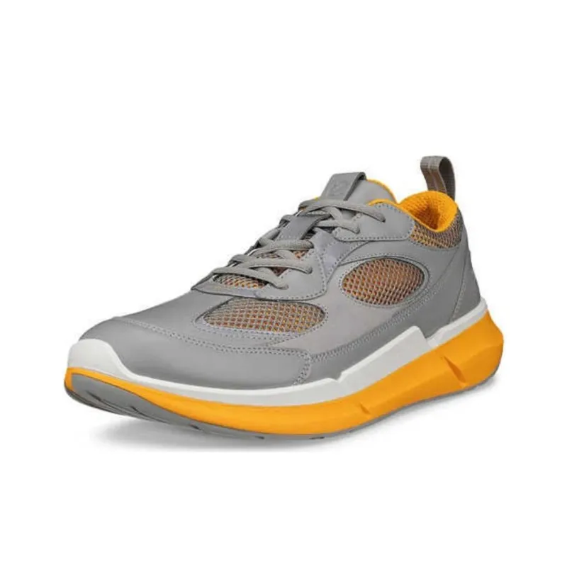 Ecco Walking 2.2 Low Top Casual Shoes Men's Gray Orange-1
