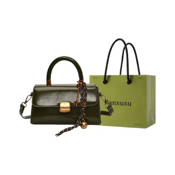 Bansusu PU Shoulder Bag Crossbody Bag Handbag Women's Black/Red/Coffee/Green