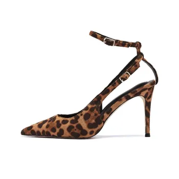 AGSDON Slim Heel High Heels 9.7cm Women's Leopard