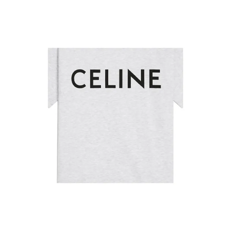 CELINE T Shirt Women's Light Gray-2