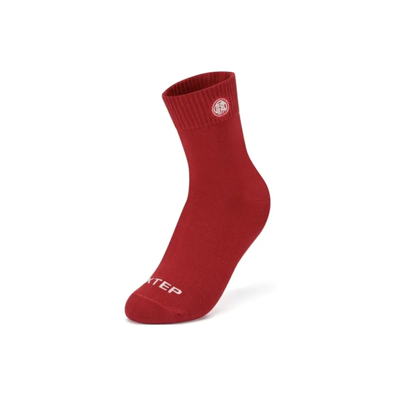 XTEP Knee High Socks Women's 2 Pack Red/White-1