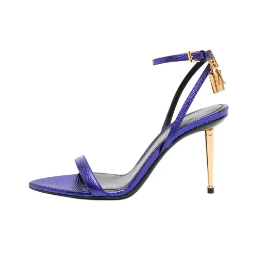 TF Padlock One Strap Sandals 9cm Women's Purple