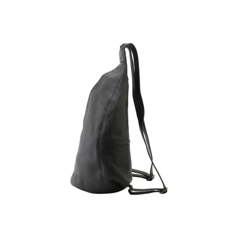 Yohji Yamamoto Cow Leather Backpack Unisex Black-1
