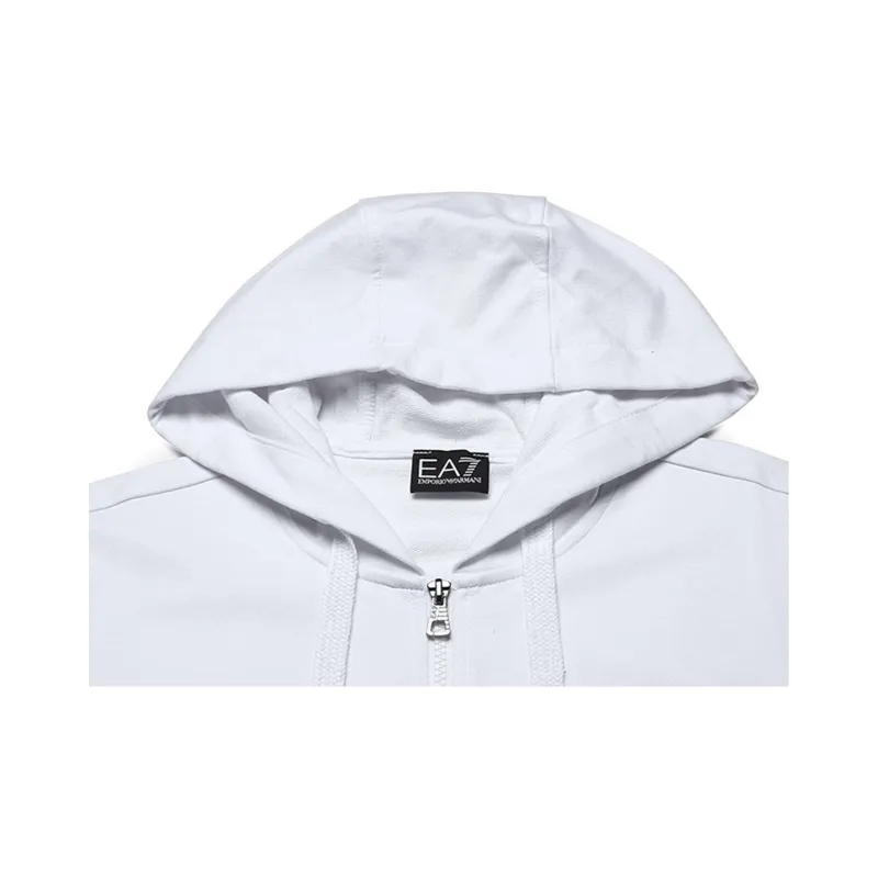 EMPORIO ARMANI Logo Printed Zipped Hooded Jacket-3