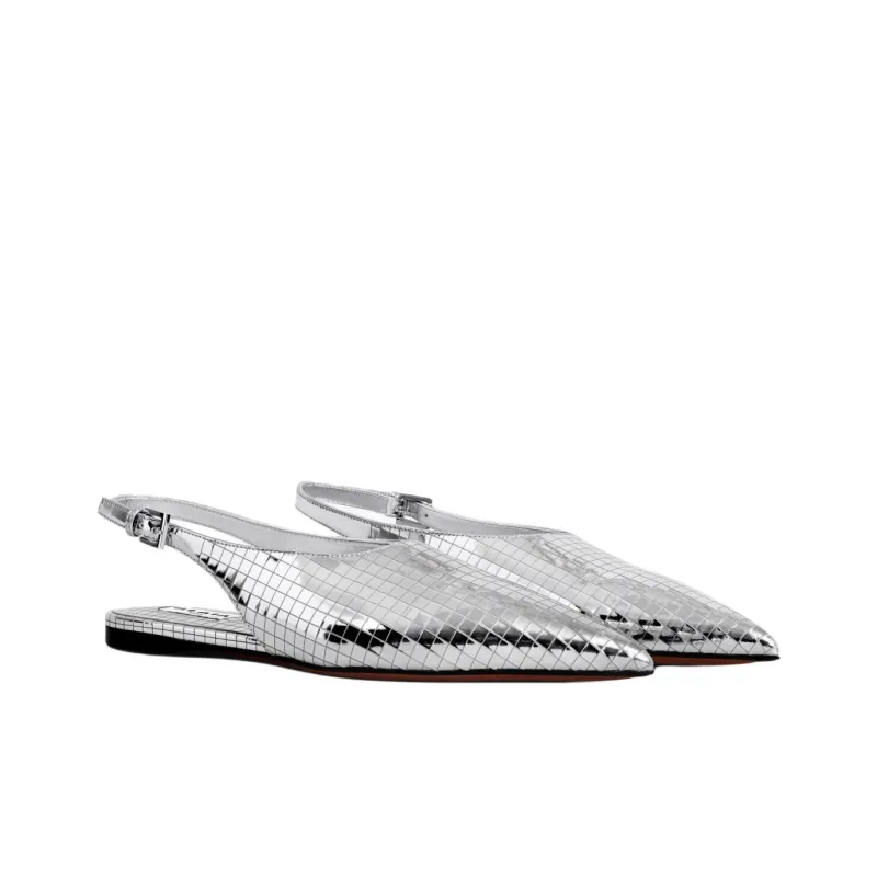 Alaia Casual Single Shoes Women's Silver-2