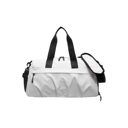 MOK Canvas Bag Gym Bag Medium Size Unisex White Gray Black/Purple/Green