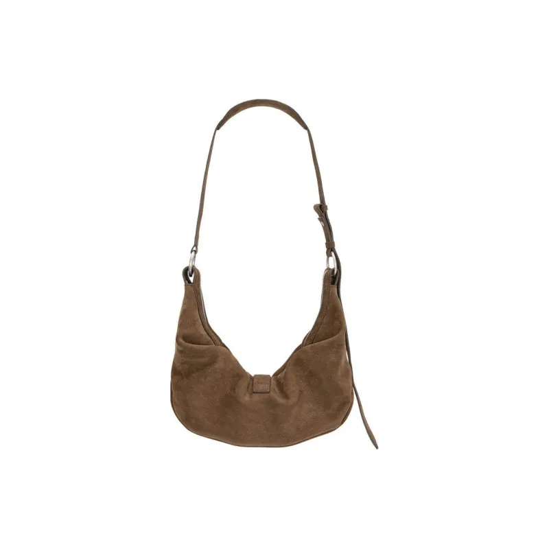 MARGE SHERWOOD Grained Cow Leather HOBO Bag Shoulder Bag Medium Size Women's Brown-2