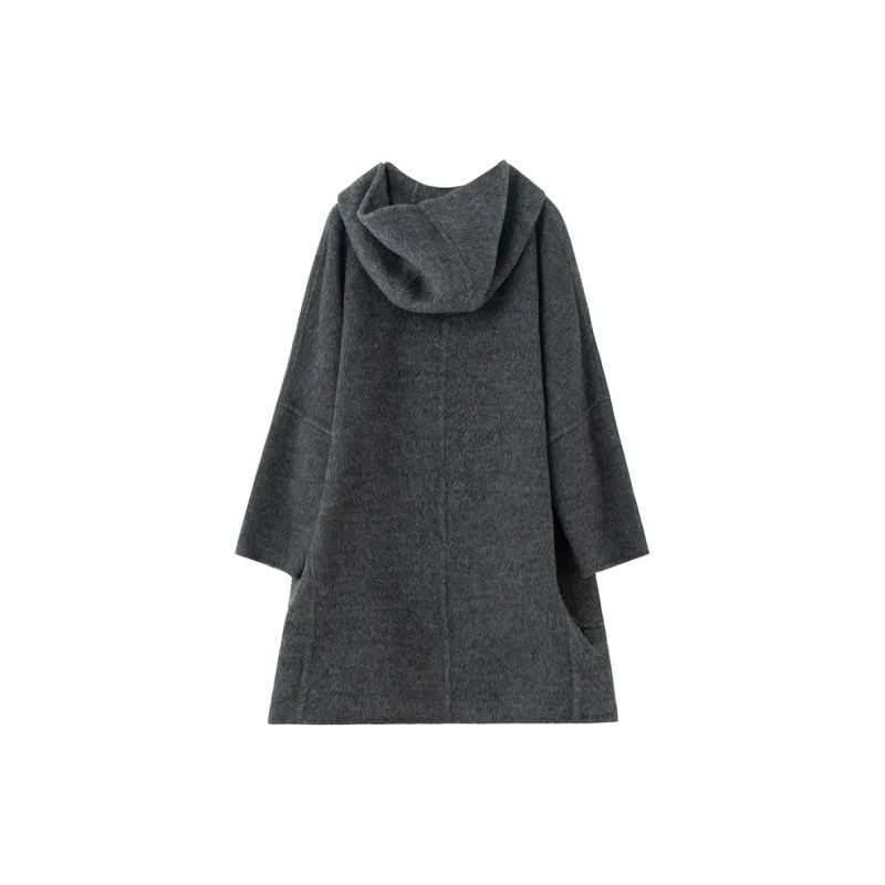 SOON FLOWER Coats Women's Dark Gray-1
