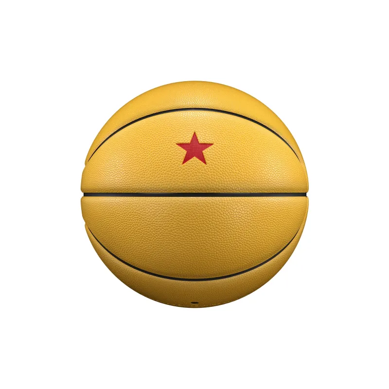 VEIDOORN x LONGZHU Z PU Basketball Yellow Size 7 Ball Street Training Competition Unisex-5
