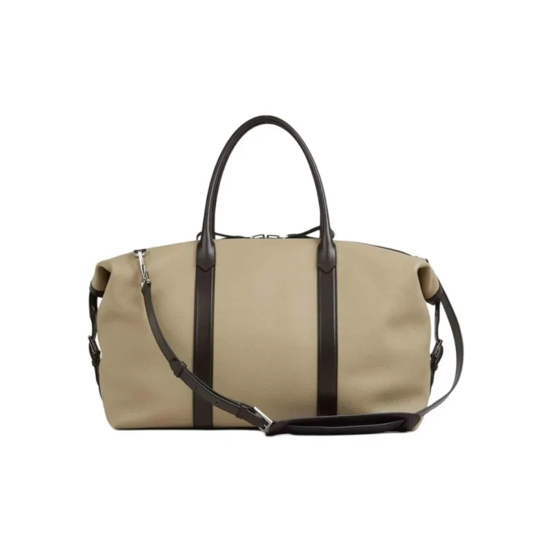 TF Leather One Shoulder Crossbody Bag, Travel Bag Unisex Khaki-2