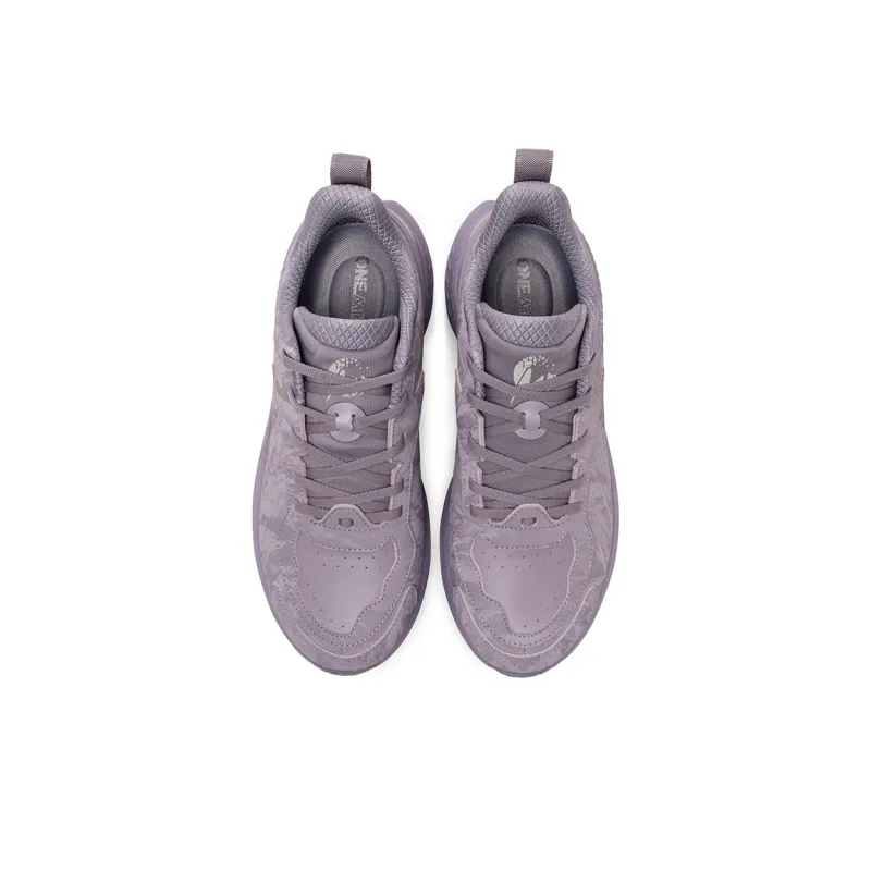 ONEMIX Cushioned Slip Resistant Breathable Low Top Sprint Running Shoes Unisex Palm Purple-2