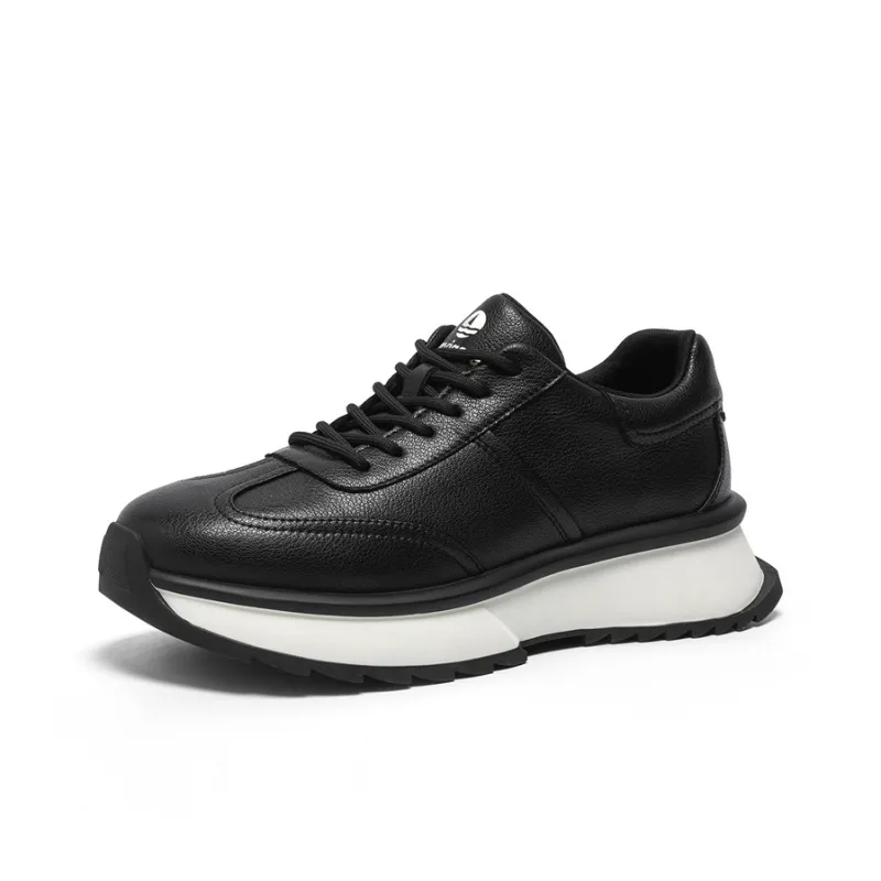 NAVIGARE Height Increasing Low Top Casual Shoes Men's Black-1