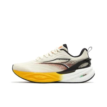 361° Cushioning Wear Resistant Low Top Casual Running Shoes Men's Beige Yellow