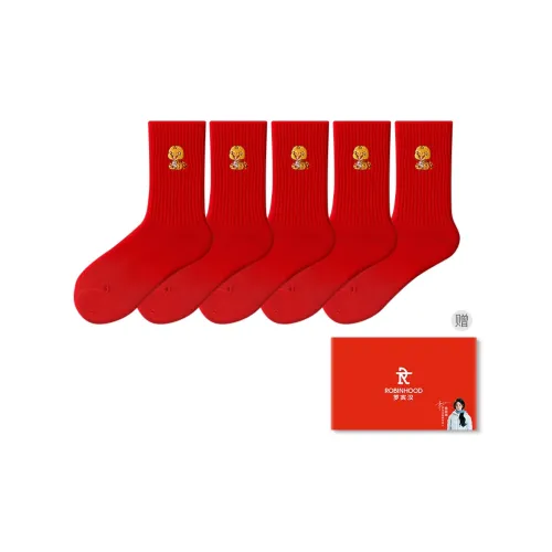 ROBINHOOD Mid Calf Socks Unisex Box 5 Pack