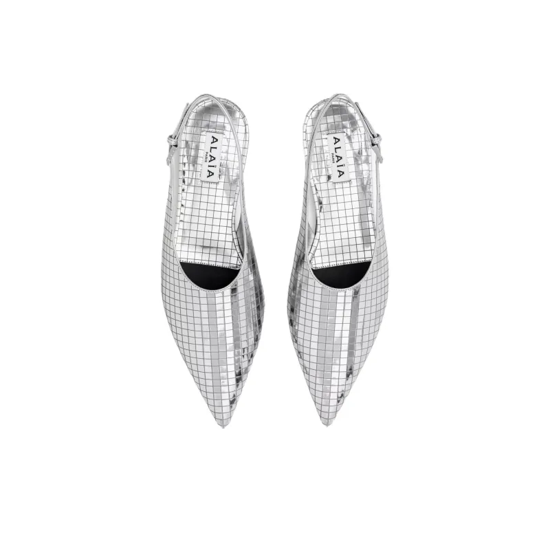 Alaia Casual Single Shoes Women's Silver-3