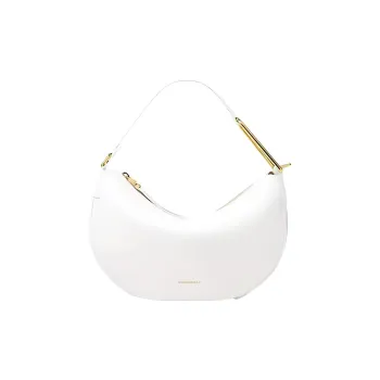 COCCINELLE Cow Leather Crossbody Handbag Shoulder Bag Small Size Women's Coconut Milk White