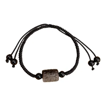 ASTAR HADES Silver Sheen Obsidian Bracelets Unisex