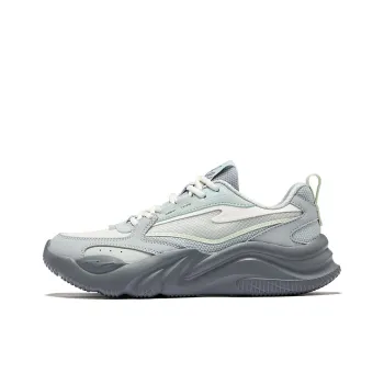 Erke Ci Wu Rebound Wear Resistant Breathable Low Top Casual Shoes Women's Microcrystalline White Moonstone Gray