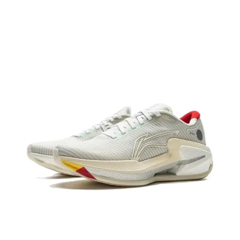 LiNing Liuliu 8 Anti Slip Wear Resistant Low Top Casual Running Shoes Women's Gray Red-2