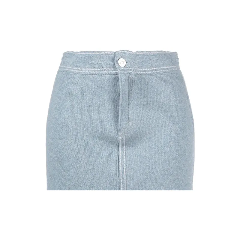 Barrie Contrast stitch Mini Skirt-3