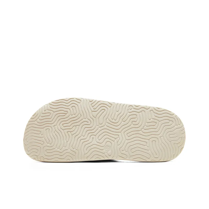 PEAK Tai Ji1.0 Slip Resistant Cushioning Slide Slippers Men's Ivory Yellow-5