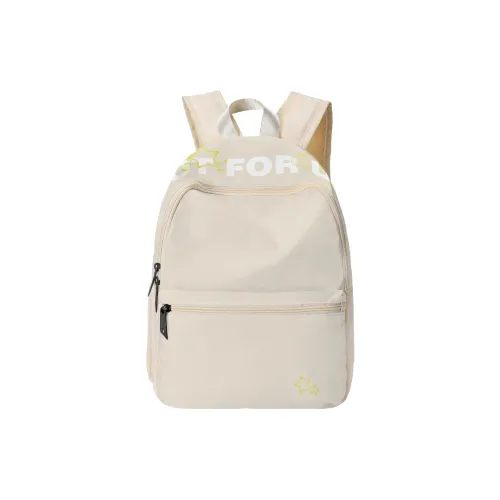 QRST NOT For US Collaboration Polyester Backpacks Unisex Apricot